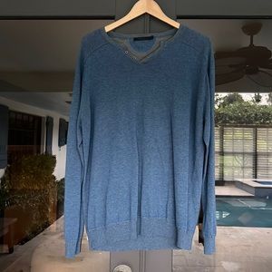 Raffi The Nicholas Sweater in Heather Blue Size XL